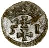 Denar, 1551, Gdańsk; Białk.-Szw. 406, CNG 81.III, Kop. 7347 (R6), Kurp. (1506–1573) 922 (R6), Tysz..