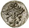 Denar, 1555, Gdańsk; Białk.-Szw. 409, CNG 81.VII, Kop. 7351 (R3), Kurp. (1506–1573) 926 (R3), Tysz..