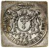 Klipa szóstaka z czystego srebra, 1761, Gdańsk; pod tarczą herbową inicjały R - E - Œ (mincmistrz ..