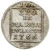 Grosz srebrny, 1766 FS, Warszawa; bez napisu po bokach ramki; Kop. 2299 (R4), Parchimowicz SAP 14...