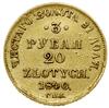 3 ruble = 20 złotych, 1840 СПБ АЧ, Petersburg; Bitkin 1081 (R2), Fr. 113, H-Cz. 4263, Kop. 9473 (R..