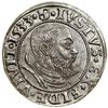 Grosz, 1533, Królewiec; końcówka legendy PRVS, odmiana z 9 piórami w ogonie Orła; Kop. 3775, Slg. ..