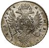 Rubel, 1734, Kadaszewski Dwor (Moskwa); odmiana z dziewięcioma perełkami w klamrze do włosów; Bitk..
