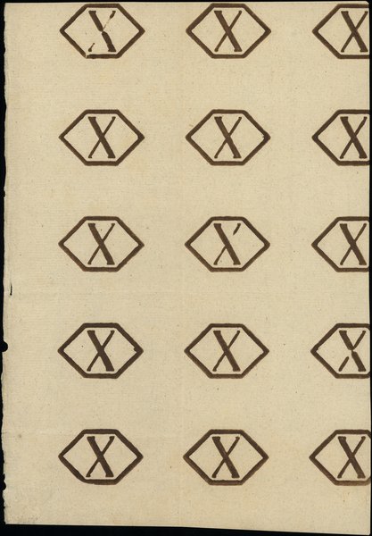 Insurekcja Kościuszkowska - bilety z 1794 r.. arkusz do druku 10 groszy miedzianych, 13.08.1794