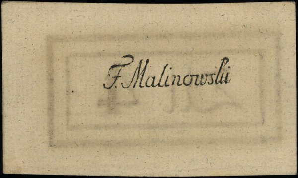 Insurekcja Kościuszkowska - bilety z 1794 r.. 4 złote polskie, 4.09.1794