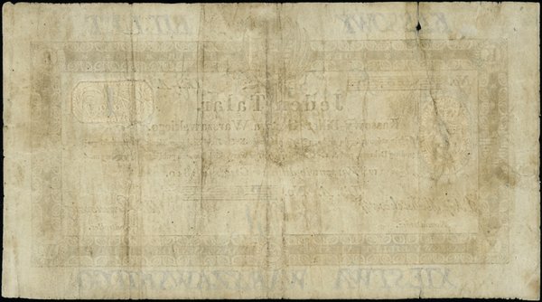 Księstwo Warszawskie - bilety z 1810r. 1 talar, 1.12.1810