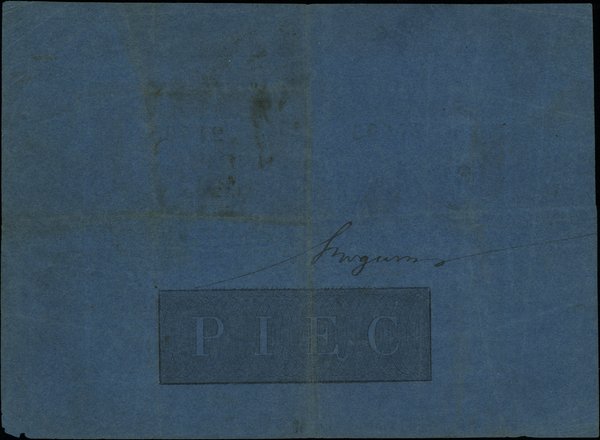 Królestwo Polskie - bilety z 1824 r.. 5 złotych polskich, 1824