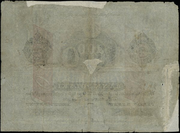 Królestwo Polskie - bilety z 1830 r.. 100 złotych polskich, 1.05.1830
