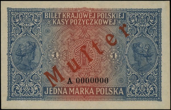 Polska Kasa Pożyczkowa - Zarząd jenerał-gubernatorstwa warszawskiego. 1 marka polska, 9.12.1916