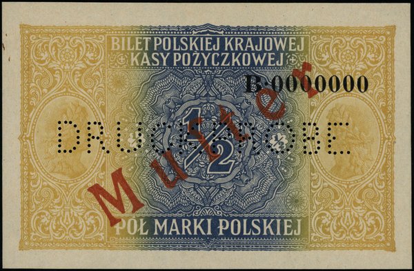 Zestaw: 2 x 1/2 marki polskiej, 9.12.1916
