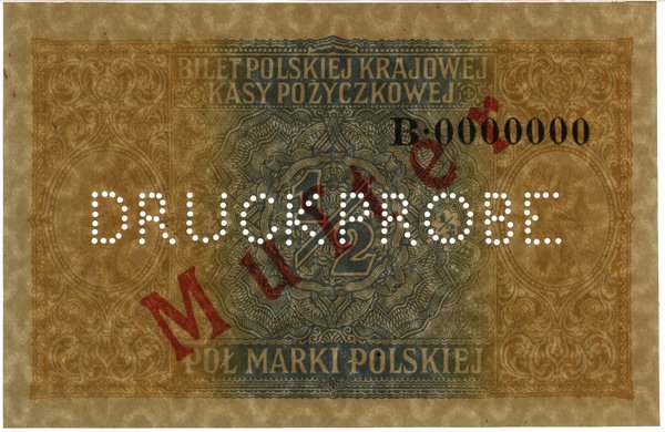 Zestaw: 2 x 1/2 marki polskiej, 9.12.1916