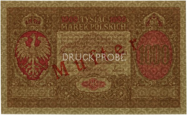 Zestaw: 2 x 1.000 marek polskich, 9.12.1916