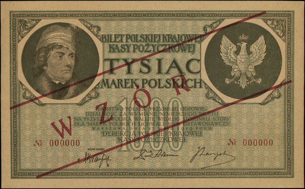 Polska Krajowa Kasa Pożyczkowa, emisje z 1919 r.. 1.000 marek polskich, 17.05.1919