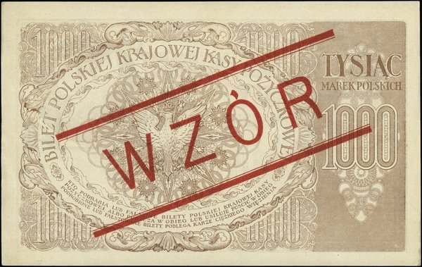 Polska Krajowa Kasa Pożyczkowa, emisje z 1919 r.. 1.000 marek polskich, 17.05.1919