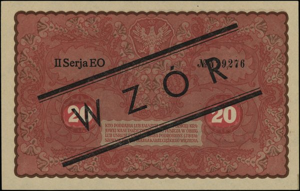 Polska Krajowa Kasa Pożyczkowa, emisje z 1919 r.. 20 marek polskich, 23.08.1919