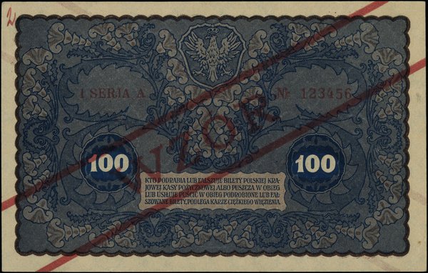 Polska Krajowa Kasa Pożyczkowa, emisje z 1919 r.. 100 marek polskich, 23.08.1919