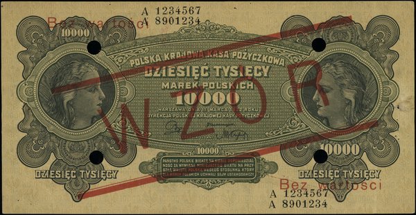 Polska Krajowa Kasa Pożyczkowa, emisje z lat 1922-1923. 10.000 marek polskich, 11.03.1922