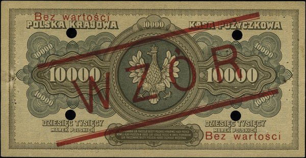 Polska Krajowa Kasa Pożyczkowa, emisje z lat 1922-1923. 10.000 marek polskich, 11.03.1922