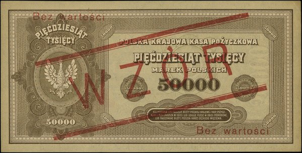 Polska Krajowa Kasa Pożyczkowa, emisje z lat 1922-1923. 50.000 marek polskich, 10.10.1922