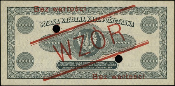 Polska Krajowa Kasa Pożyczkowa, emisje z lat 1922-1923. 100.000 marek polskich, 30.08.1923