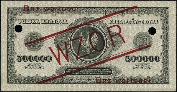 Polska Krajowa Kasa Pożyczkowa, emisje z lat 1922-1923. 500.000 marek polskich, 30.08.1923
