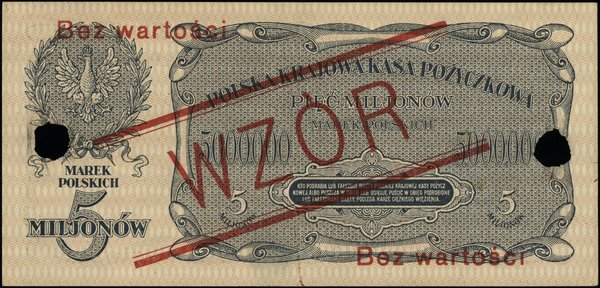 Polska Krajowa Kasa Pożyczkowa, emisje z lat 1922-1923. 5.000.000 marek polskich, 20.11.1923