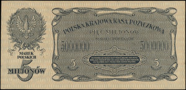 Polska Krajowa Kasa Pożyczkowa, emisje z lat 1922-1923. 5.000.000 marek polskich, 20.11.1923