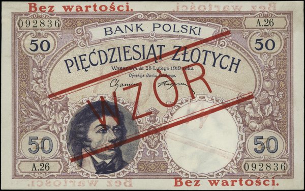 Bank Polski, emisja 1919. 50 złotych, 28.02.1919