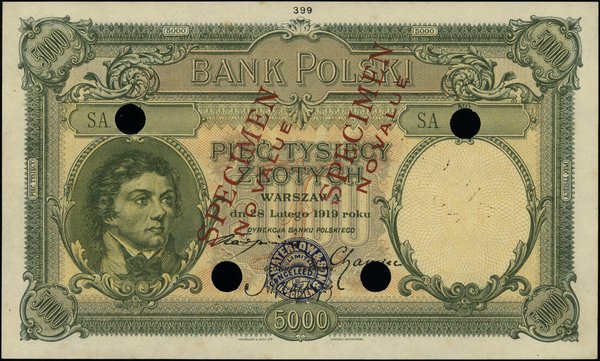 Bank Polski, emisja 1919. 5.000 złotych, 28.02.1919