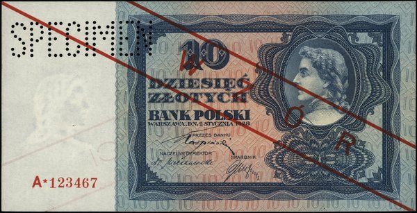 Bank Polski, emisja 1928. 10 złotych, 2.01.1928