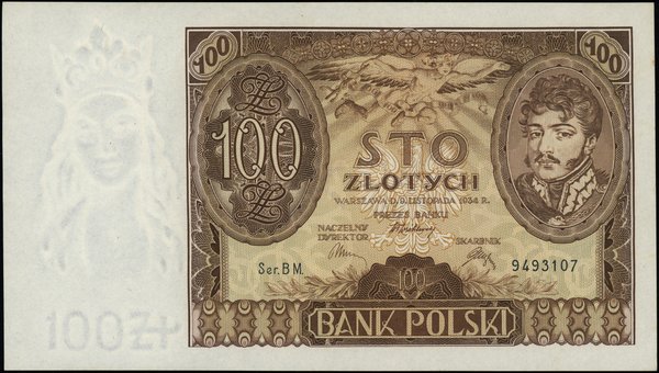 Bank Polski, emisja 1930-1934. 100 złotych, 9.11.1934