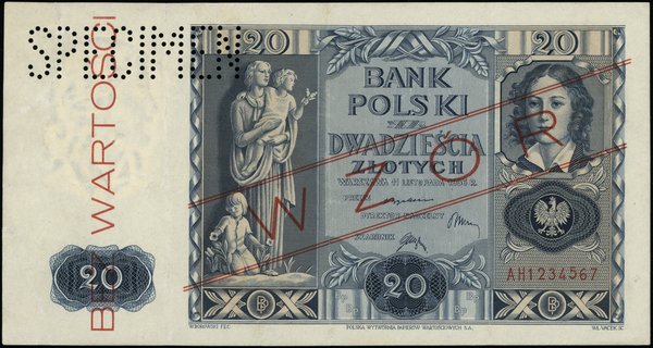 Bank Polski, emisja 1936. 20 złotych, 11.11.1936