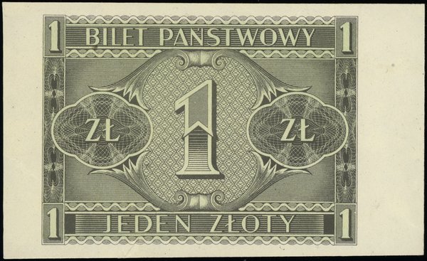 Bilety państwowe Ministerstwa Skarbu z 1926 i 1938 r.. 1 złoty, 1.10.1938