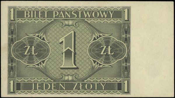 Bilety państwowe Ministerstwa Skarbu z 1926 i 1938 r.. 1 złoty, 1.10.1938