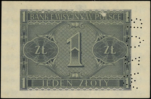 Bank Emisyjny w Polsce, emisja z 1940 r.. 1 złoty, 1.03.1940