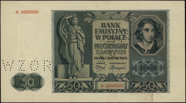 Bank Emisyjny w Polsce, emisja z 1941 r.. 50 złotych, 1.08.1941