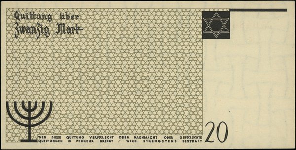 Banknoty getta w Łodzi 1940 r.. 20 marek, 15.05.1940