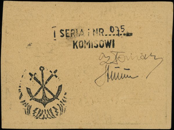 Bony obozu wojskowego Dobiegniewo II-C. bon na 20 fenigów, 22.01.1943