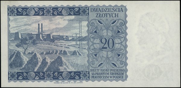 Bank Polski na emigracji, emisja 15.08.1939. 20 złotych, 15.08.1939