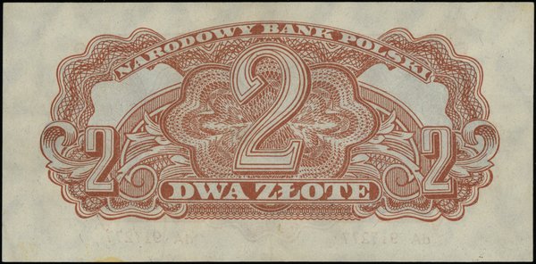 Bilety NBP emisji 1944 r., w klauzuli OBOWIĄZKOWE. 2 złote, 1944