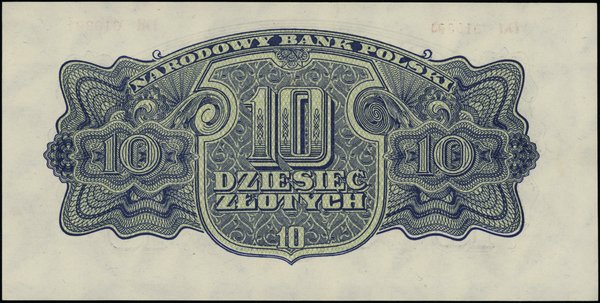Bilety NBP emisji 1944 r., w klauzuli OBOWIĄZKOWE. 10 złotych, 1944