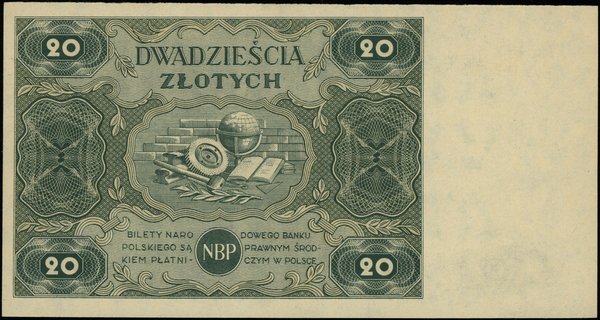 Bilety NBP emisji 15.07.1947 r. 20 złotych, 15.07.1947