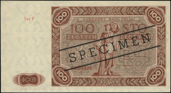 Bilety NBP emisji 15.07.1947 r. 100 złotych, 15.07.1947