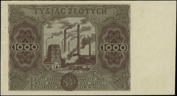 Bilety NBP emisji 15.07.1947 r. 1.000 złotych, 15.07.1947