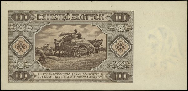 Bilety NBP emisji 1.07.1948 r.. 10 złotych, 1.07.1948