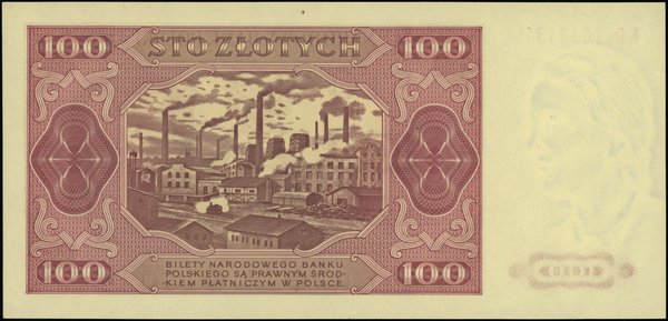 Bilety NBP emisji 1.07.1948 r.. 100 złotych, 1.07.1948