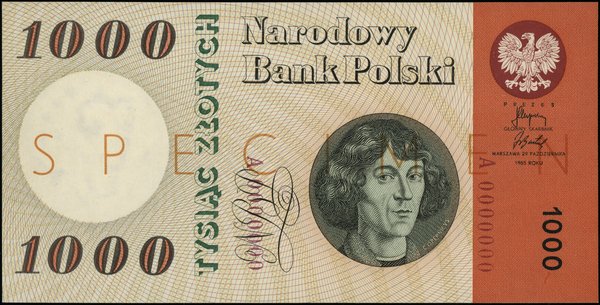 Narodowy Bank Polski, emisja 1965 r.. 1.000 złotych, 29.10.1965