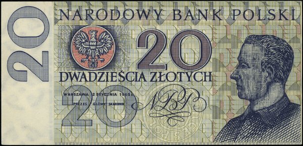 NBP, Miasta Polskie. 20 złotych, 2.01.1965