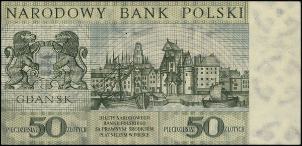 NBP, Miasta Polskie. 50 złotych, 2.01.1964
