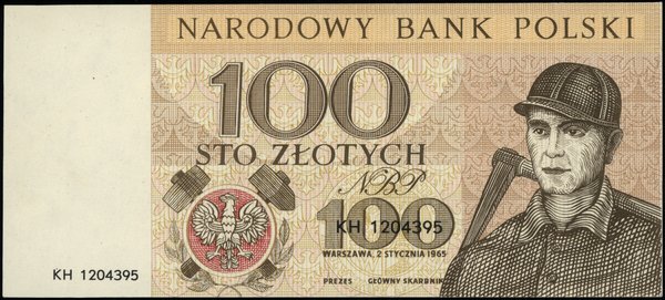 NBP, Miasta Polskie. 100 złotych, 2.01.1965